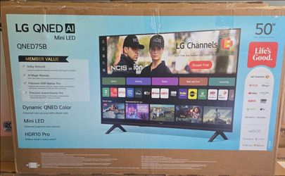 50Qned75B 50” Lg smart 4k qned hdr tv