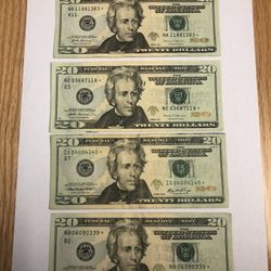 $20 Star Note - Set of 4