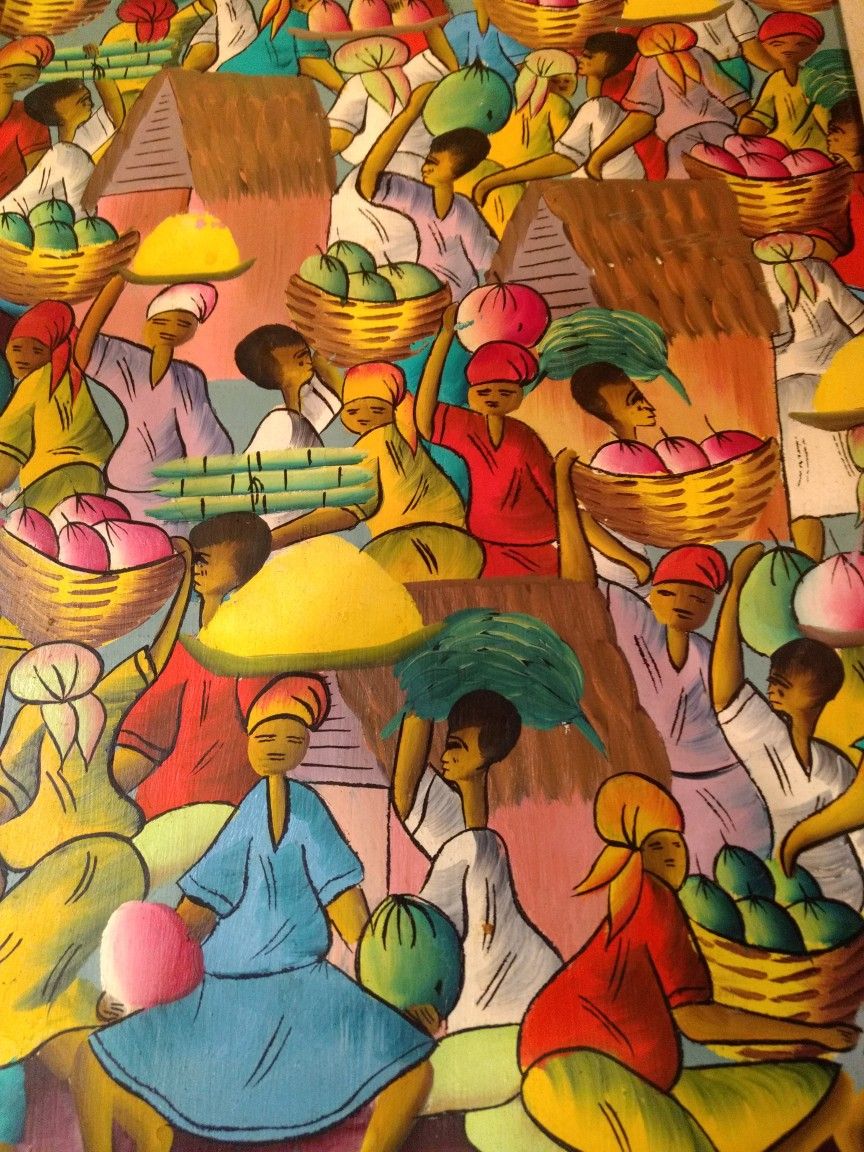 Orginal Haitian Painting by C. Gerelis