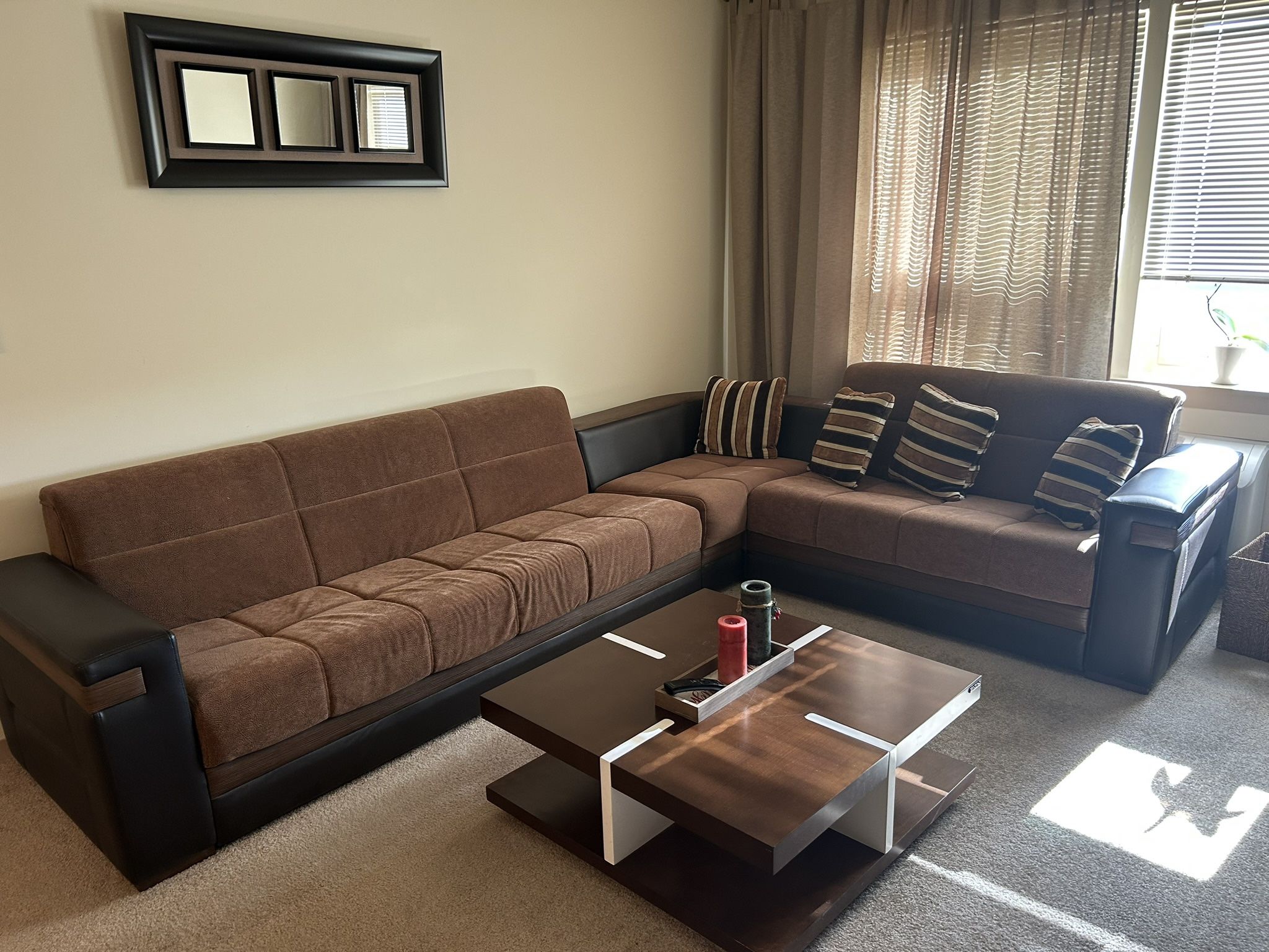 Large Corner Sleeper Sofa – Converts to Bed