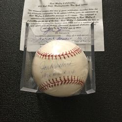 Jon Matlock Autographed Baseball With COA  