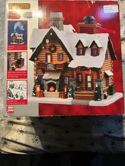 Lemax Thicket Falls Cabin Christmas Village Piece