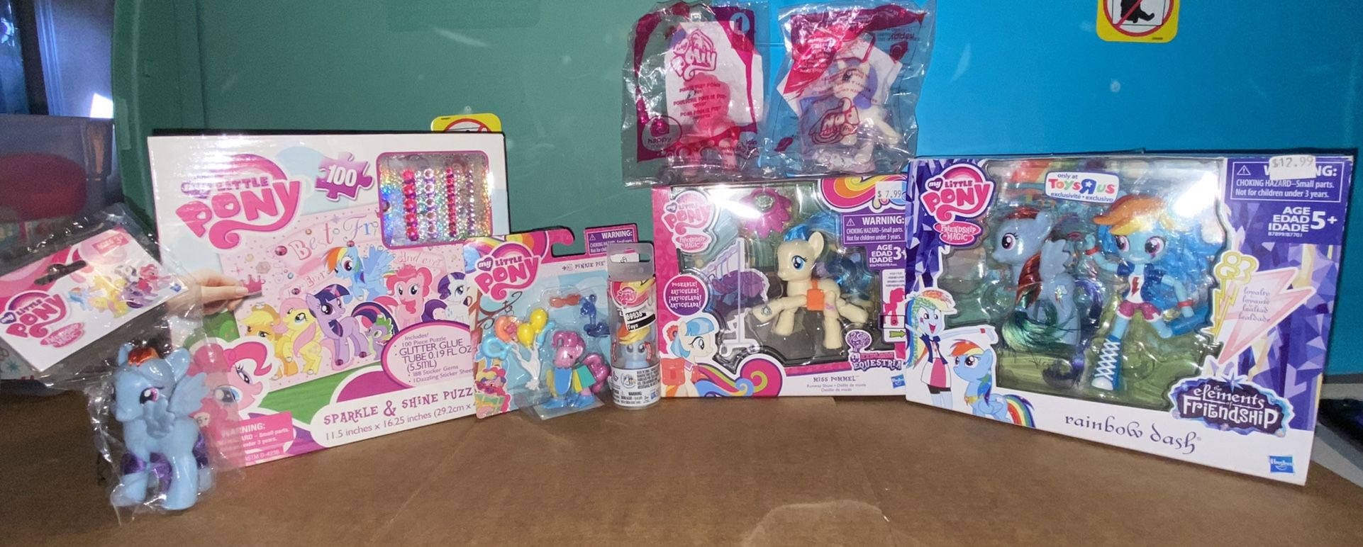 My Little Pony Bundle ALL NEW - Rainbow Dash, Pinkie Pie, Rarity Unicorn, Miss Pommel