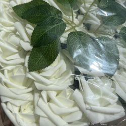 25 Off white Artificial Flowers Roses For DIY foe Event Wedding Birthday Decoration, Flower Arrangements