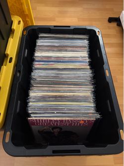 Vinyl records mix lot of over 150, clean and in plastic sleeves