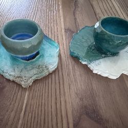 Handmade Resin Candle Holder