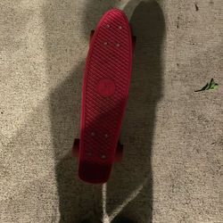 Pink skateboard