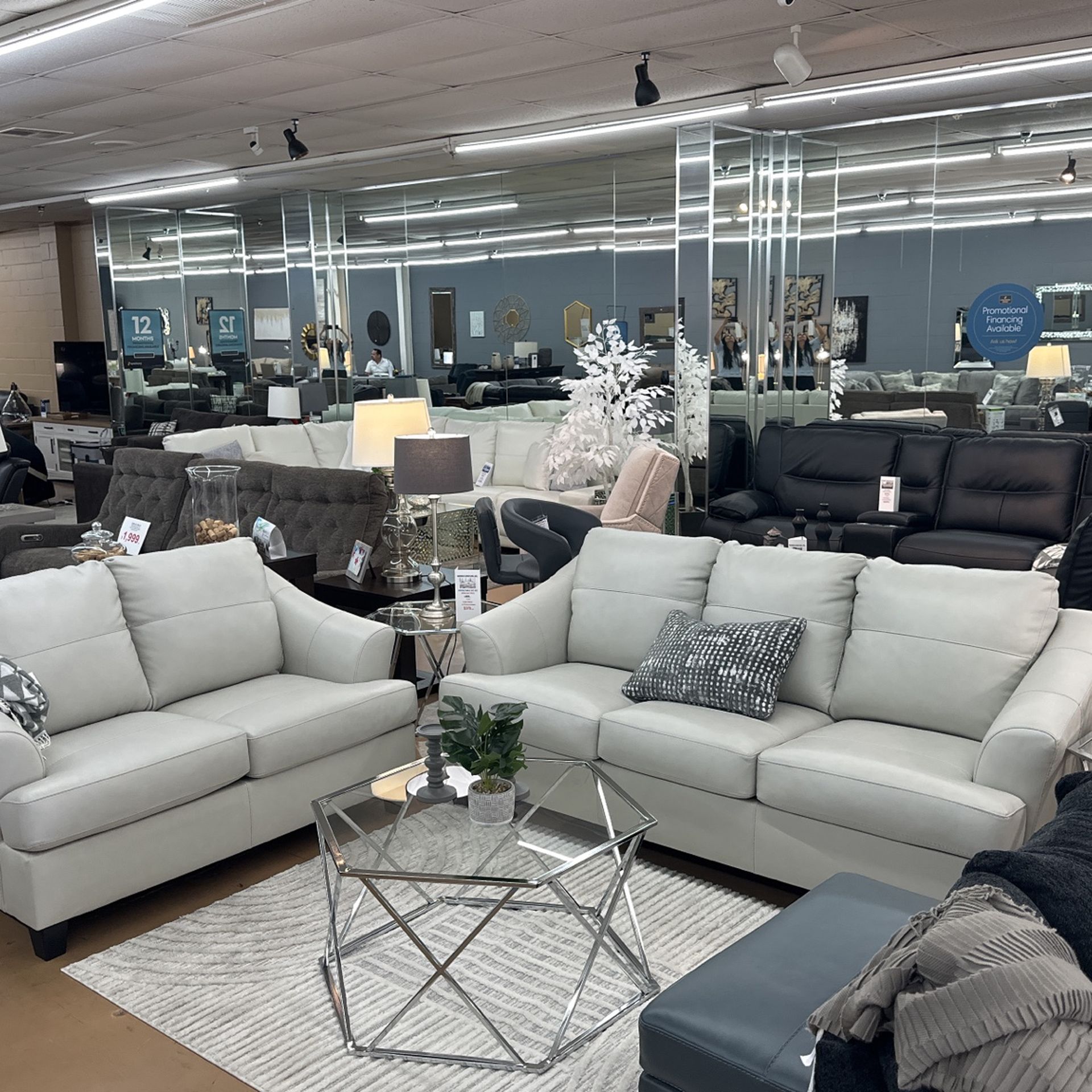 Top Grain Leather Sofa And Loveseat Available In Teal Color Too