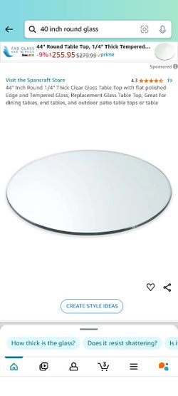 Round Glass Table Top