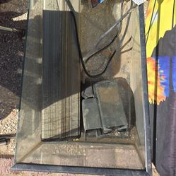 Aquarium Tank With Light And Pump  (I Will Clean Befofe Sale) Floating Bark Not Includeded Measurements 34" Acrossed -13" Wide-12" Deep  