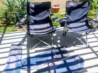 Folding beach/camping chairs with carry "sleeves"