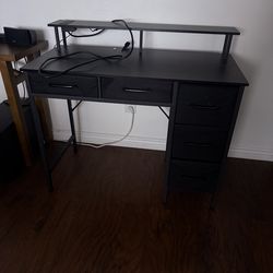 Black desk