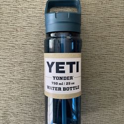 Yeti Yonder 25 Oz Water Bottle With Matching Straw Cap- New