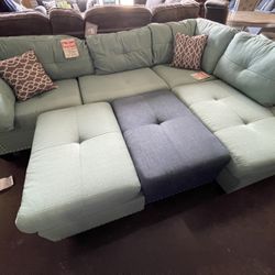 2-Piece Sectional w/ Ottoman