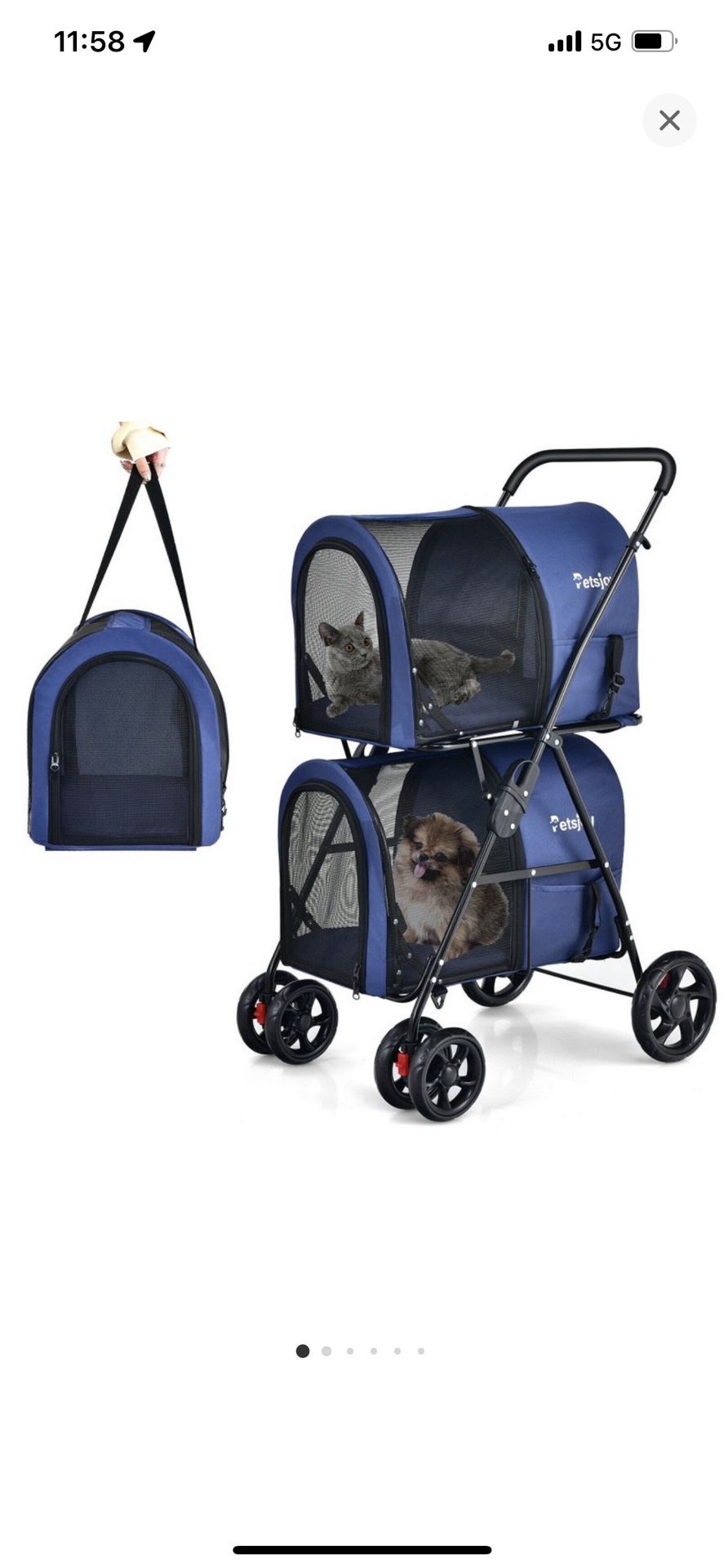 Double Stroller For pets Fit 2 Furry Friends 