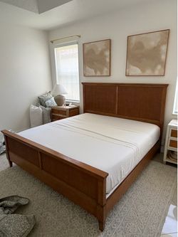 Wooden bed frame - king