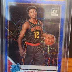 De’Andre Hunter 2019-20 Donruss Optic Purple Shock Rated ROOKIE #198 - Atlanta