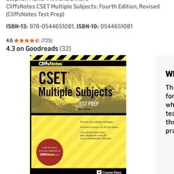 CSET Multiple Subjects Book