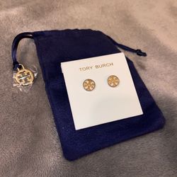 Tory Burch Silver Gold Stud Earrings ✨