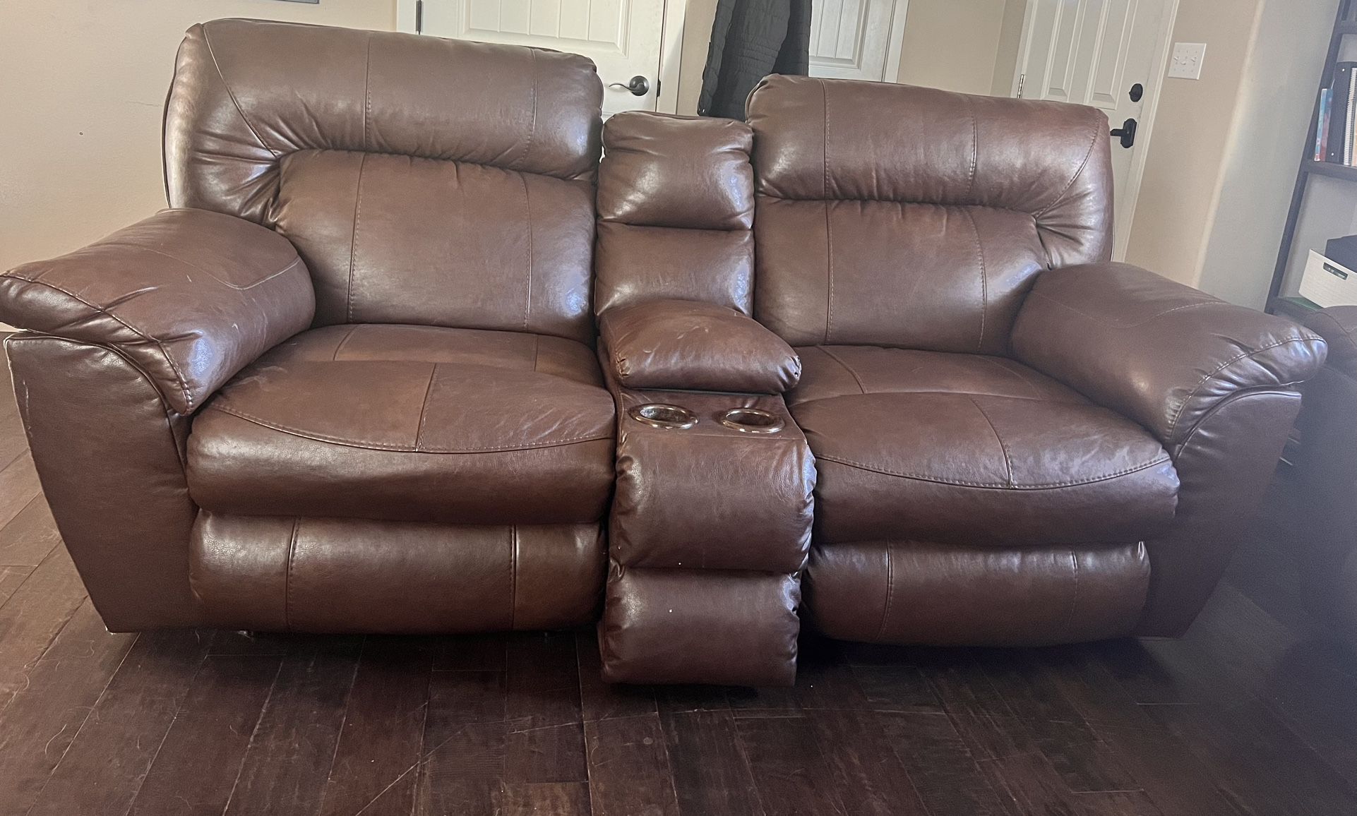 Manual Leather Recliner 