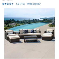 Abbyson Patio Set Beige 