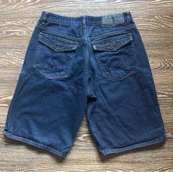 Vintage Rocawear Dark-wash Denim Y2K Baggy Jorts Adult Size 36w