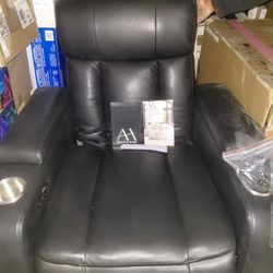 Leather BLACK RECLINER NEW