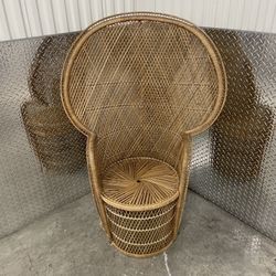Mid century modern peacock chair located near the Miami Design District. 