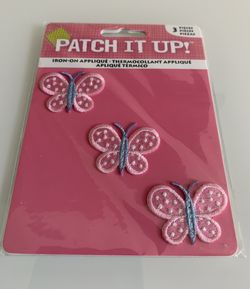 1 pack with 3 Butterflies Iron-on Art