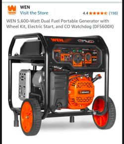 WEN DF5600X 5600-Watt Dual Fuel Portable Generator