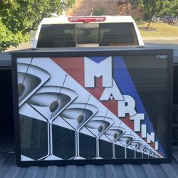 Vintage Martini glass framed print