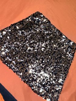 Black & Silver Sequin Skirt