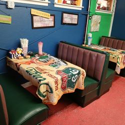 3 Double Sided Restaurant/Diner Booths Benches And 3 Tables