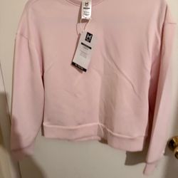 Pink Crew Neck Cropped Sweatshirt NWT