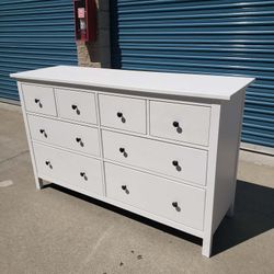 White Hemnes 8 Drawer Dresser 