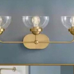Home Decorators Collection 30" 3-Light Vanity Light In Brushed Gold
