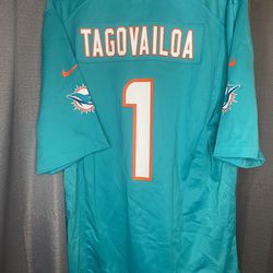 Miami Dolphins Tua Tagovailoa Mens Large Aqua Game Jersey Nike🐬