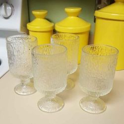 Set Of Four Vintage Drinking Glasses
