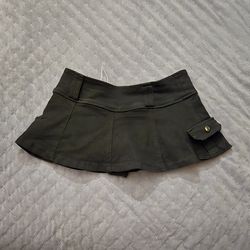 ☆ SugarAndVapor Nikki Black Mini Denim Skort