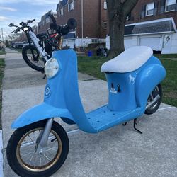 This item is a Razor Pocket Mod Miniature Euro Electric Scooter