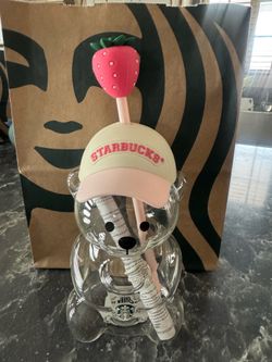 Starbucks pink bear
