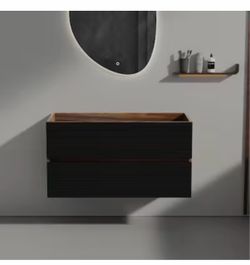 GDFStudio Grace 36 in. Modern Wall-Mounted Floating Bathroom Vanity Cabinet
