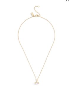 COACH Faux Stone Signature Cultivated Pearl Orb Pendant Necklace