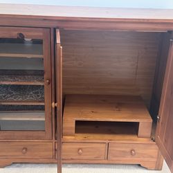 Solid Wood TV Stand / Media Console – 60” – Farmhouse Style