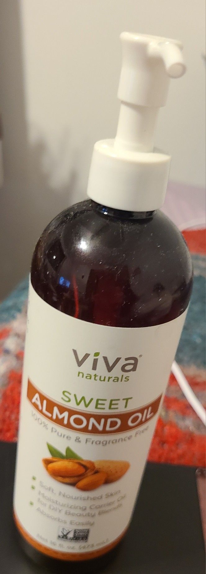 Full Bottle Sweet Almond Oil 16 FL. Oz.