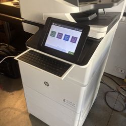 HP MFP E72535 Mono COPIER PRINTER SCAN FAX 3 Trays Including LCC Low Meter
