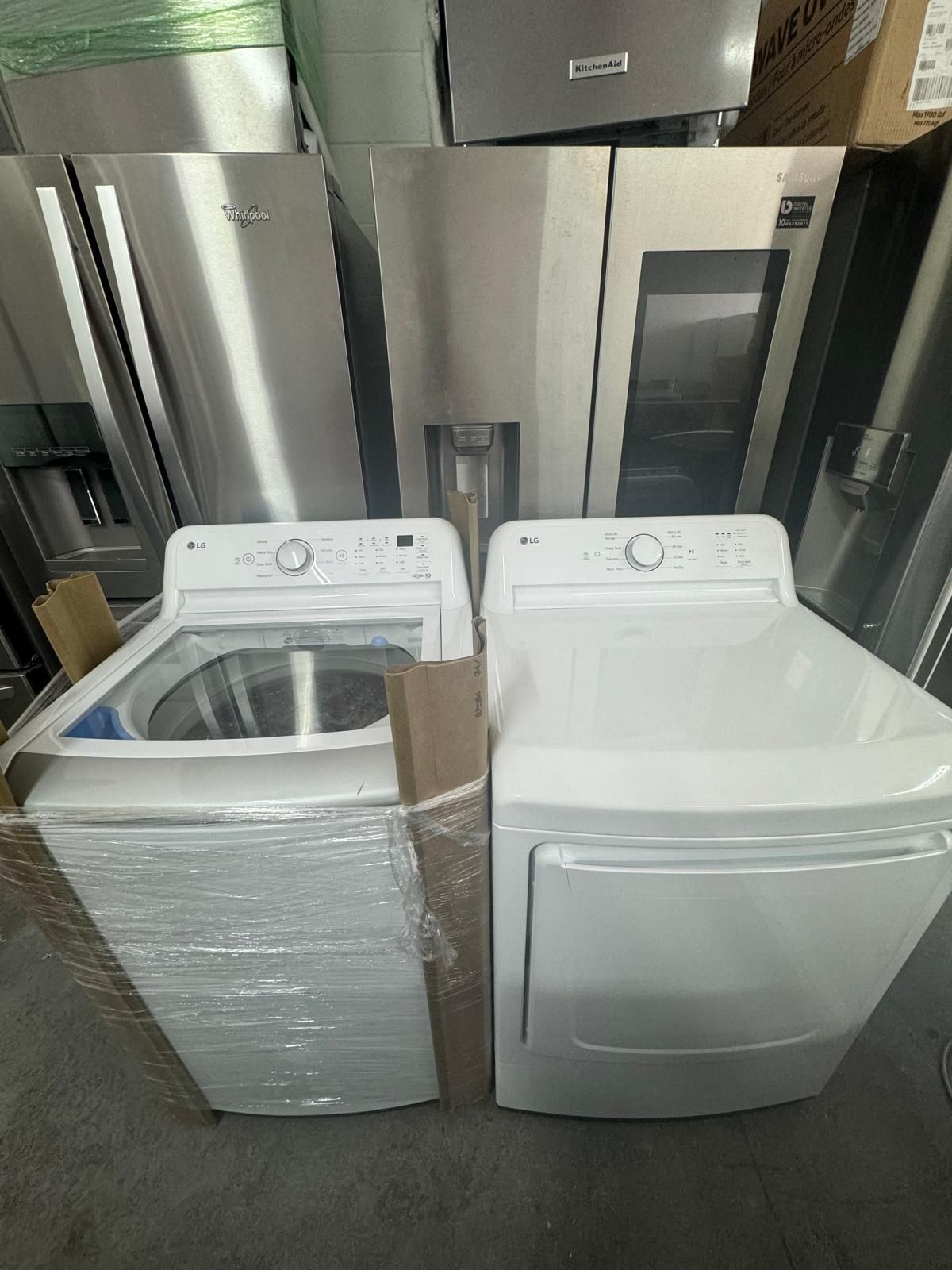 LG top load washer and dryer set with 3 months warranty, delivery and installation available New Price: 800