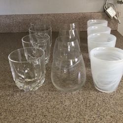 Mixed Set Of 12 Drinking Glasses. Will Split Each 4 For $5