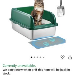 Stainless Steel Cat Litter Box with Lid, Extra Large Metal Litter Box for Big Cats, XXL High Sides