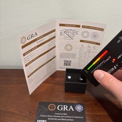 VVS1 Moissanite Stud Earrings – 1.0ct Each (6.5mm) – D Color – With GRA Certification